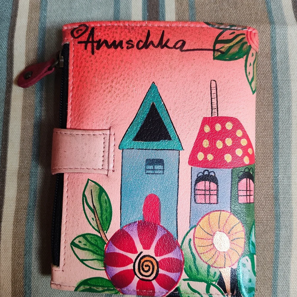 Anuschka Pink and Multicolor Artistic Wallet - Picture 2 of 3